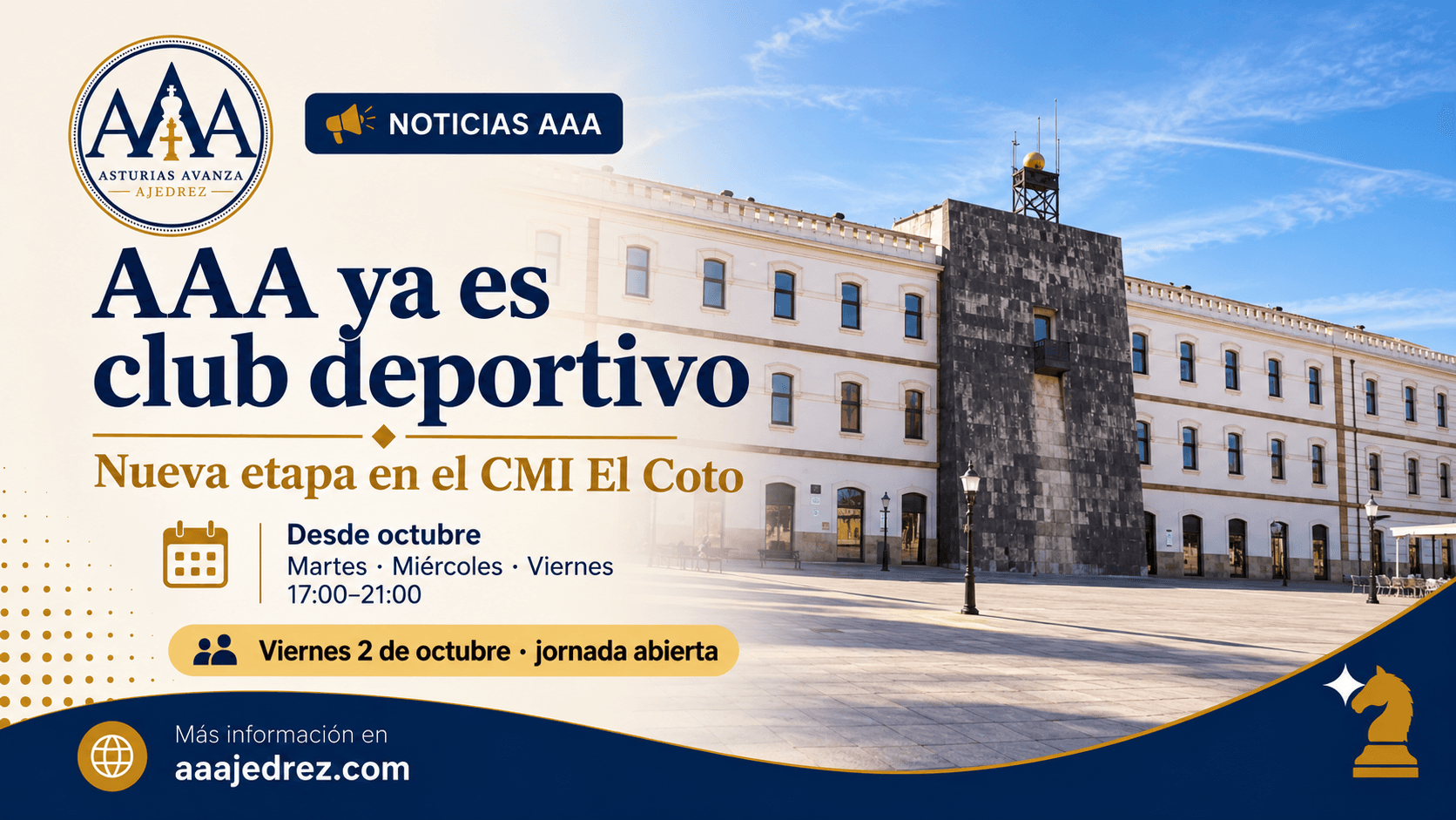 AAA ya es club deportivo: comenzamos una nueva etapa en el CMI El Coto